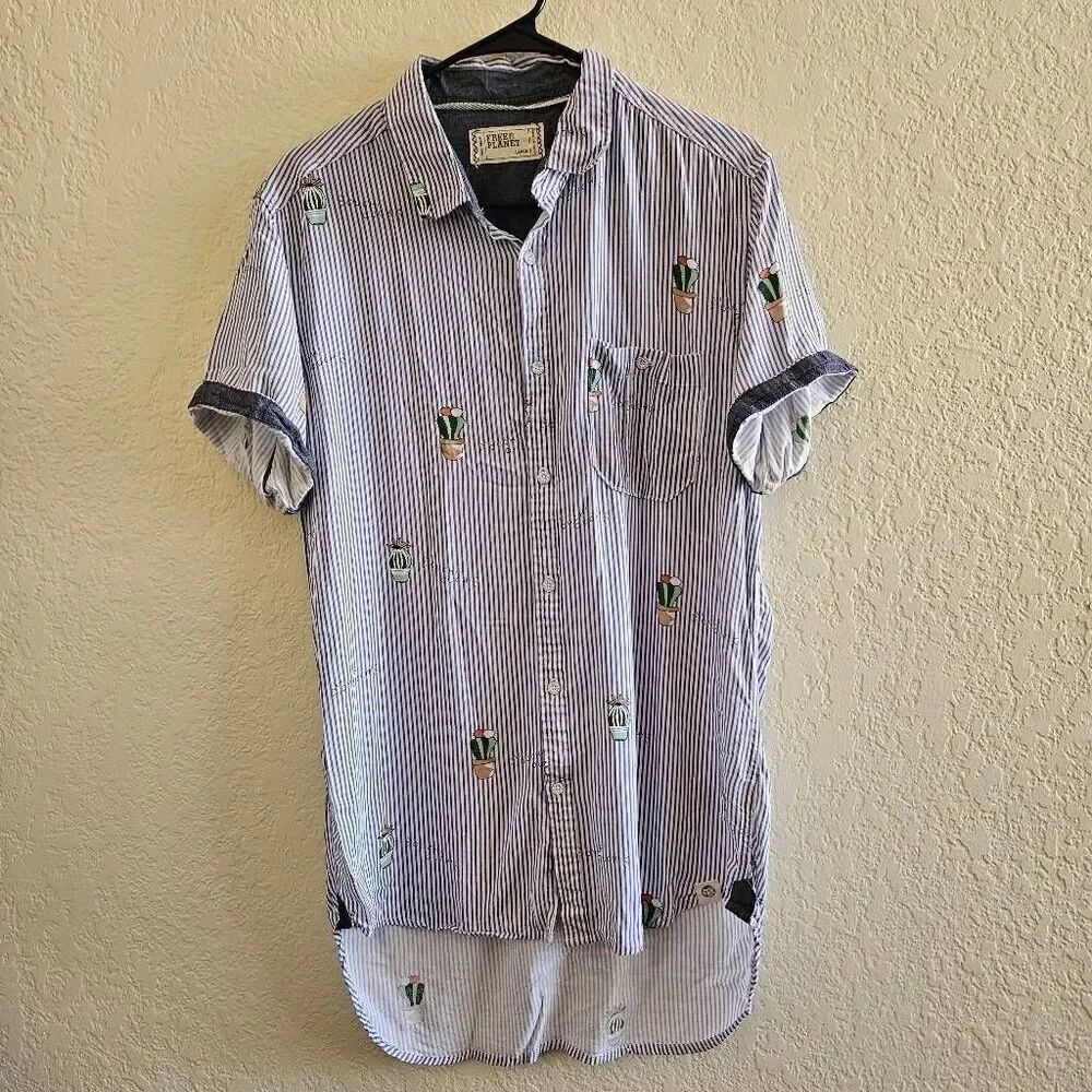 Free Planet Button-Down Cactus Shirt
